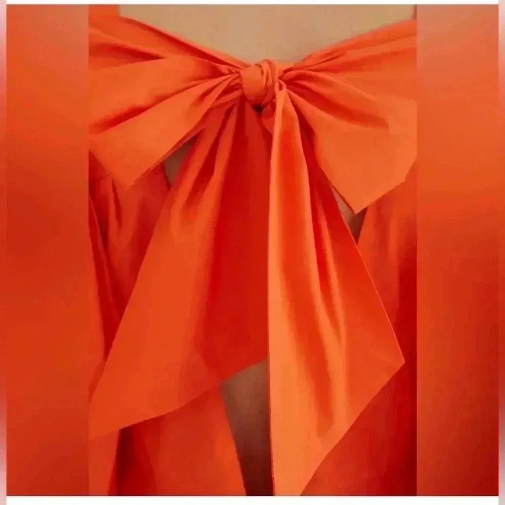 - FARM Rio Orange Open Back Mini Dress -size S - Picture 6 of 13